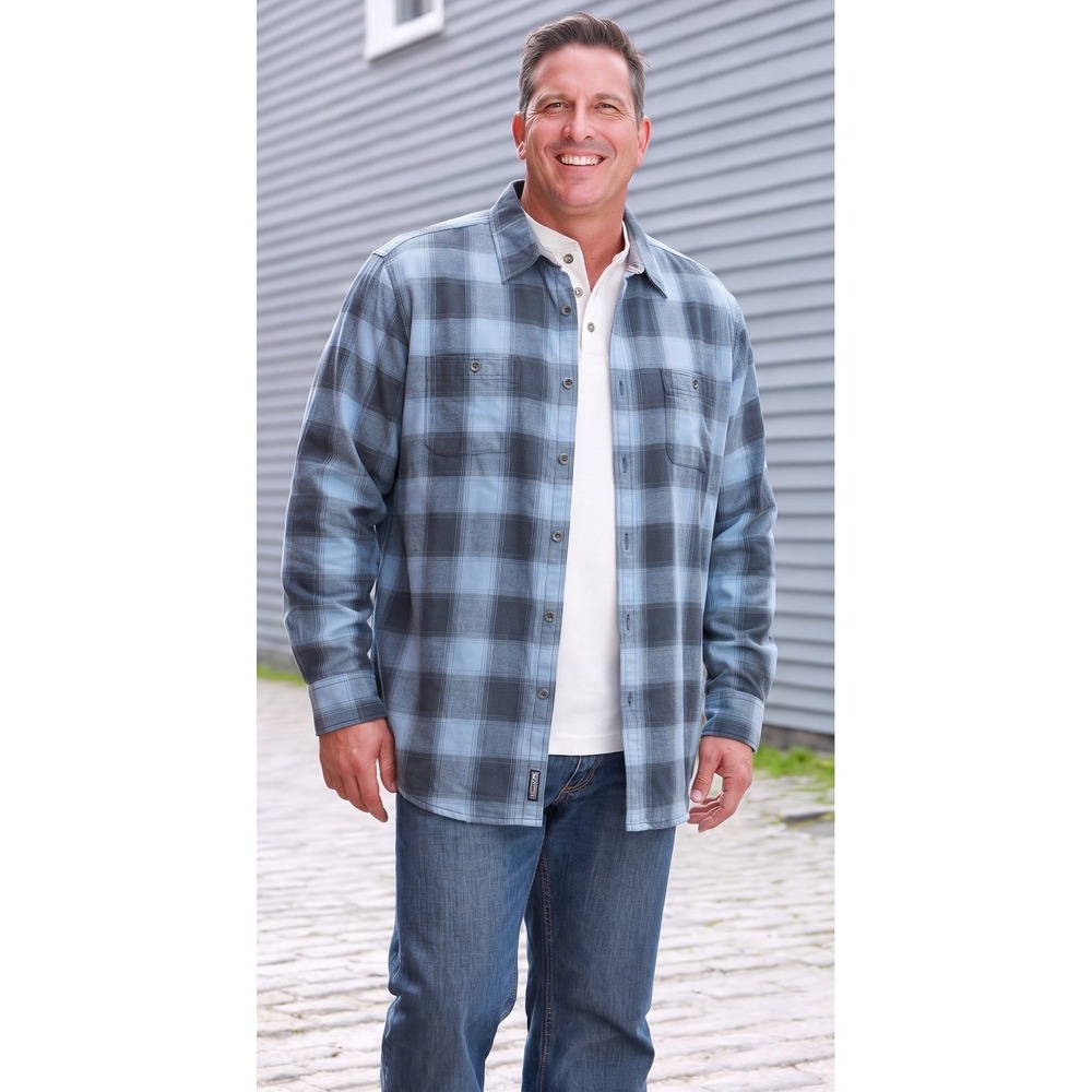 Flag & Anthem Desert Son Dierks Bentley Plaid Shirt XXL Blue Grey NWT